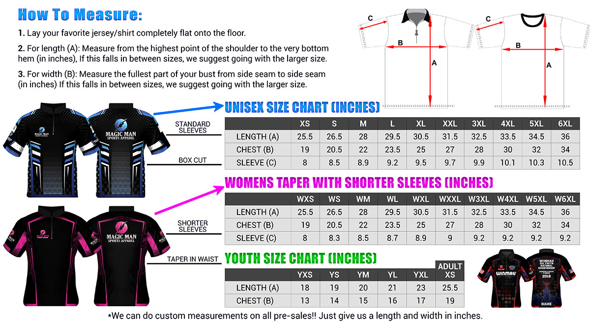 Style #9 Red/White/Blue Jersey - Pechauer Custom Cues