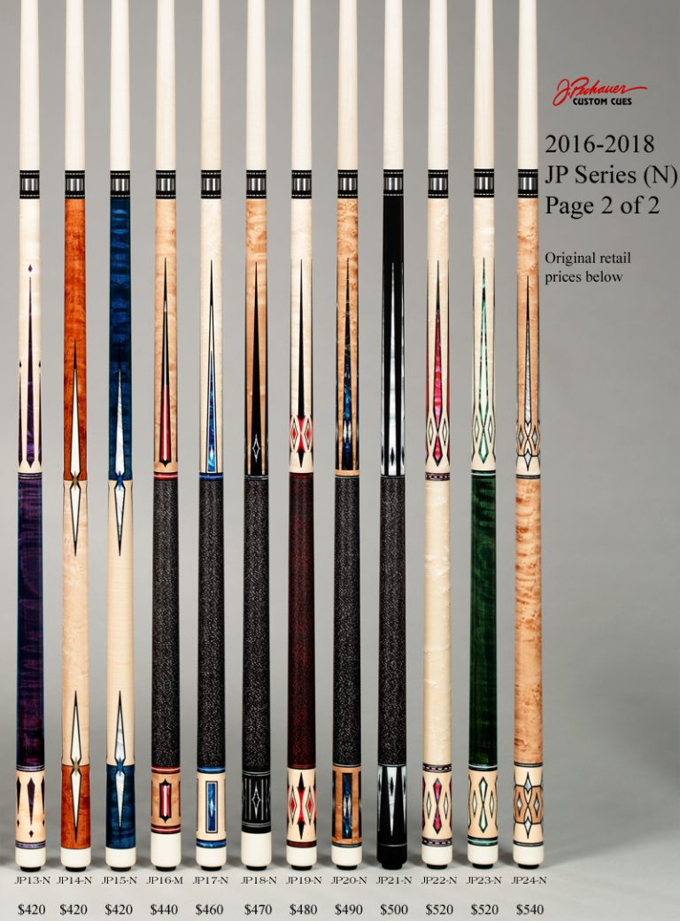 JP Series Retired Cues Pechauer Custom Cues