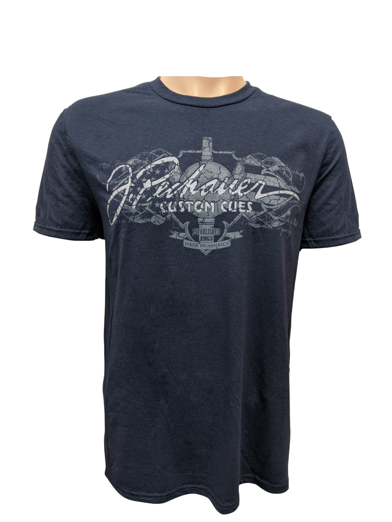 Navy Blue District T-Shirt - Pechauer Custom Cues